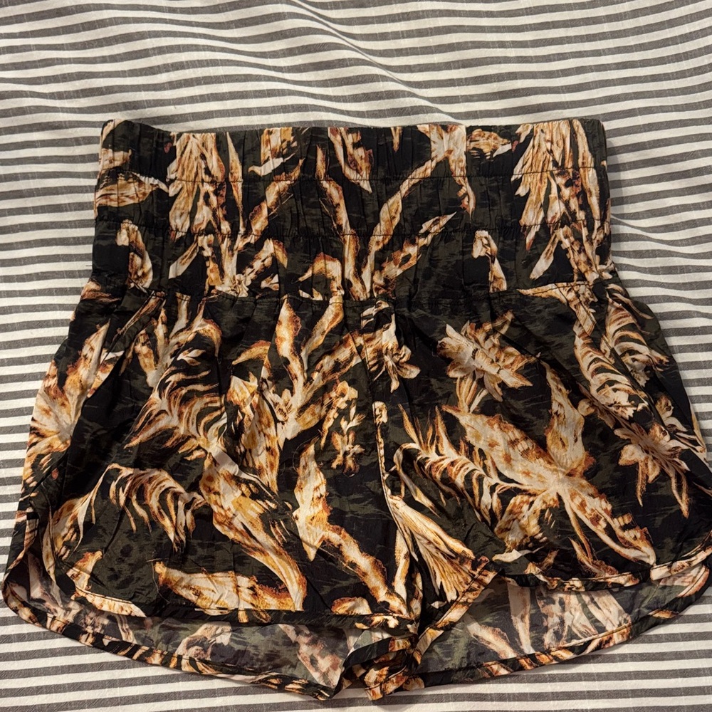 FP Movement by Free People Black and Brown High Waist Shorts